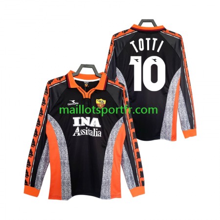 Maillot de Foot AS Roma Totti 10 1999 Retro Troisieme 1998 ML